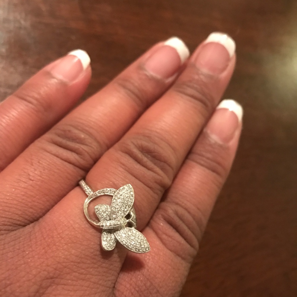 COPY - Diamond White Gold Butterfly 🦋 Ring